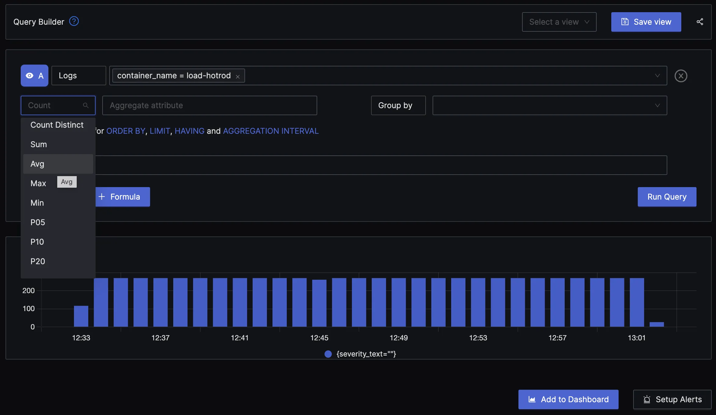 Advanced Log Query Builder in SigNoz